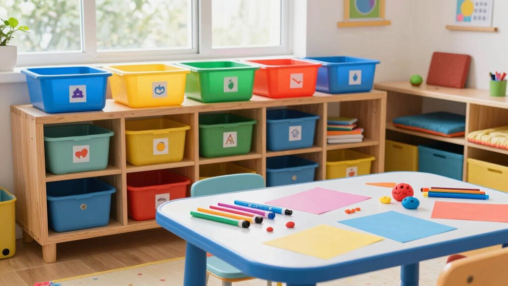 child friendly organized storage