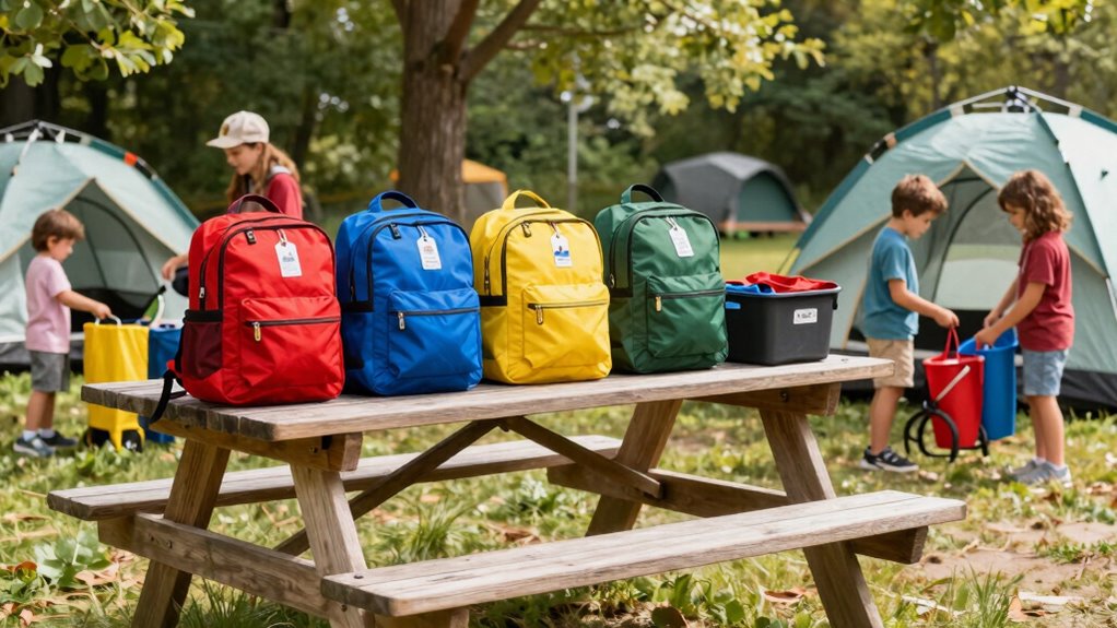 color coded labeled gear