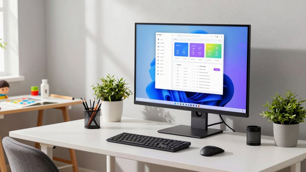 comfortable and productive workspace