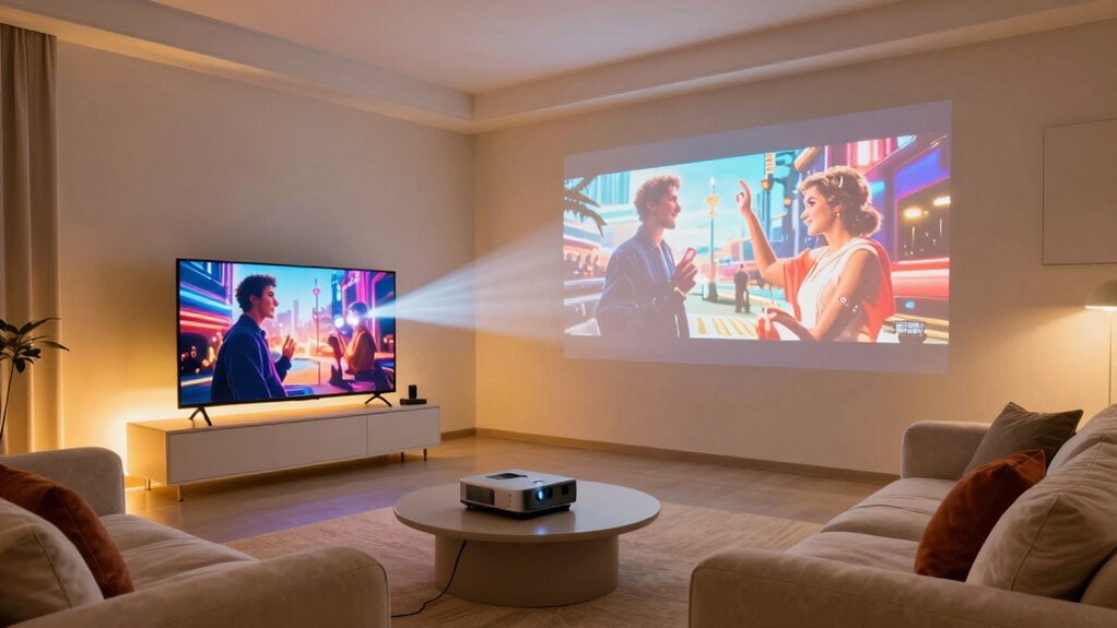 cost comparison of projectors and tvs