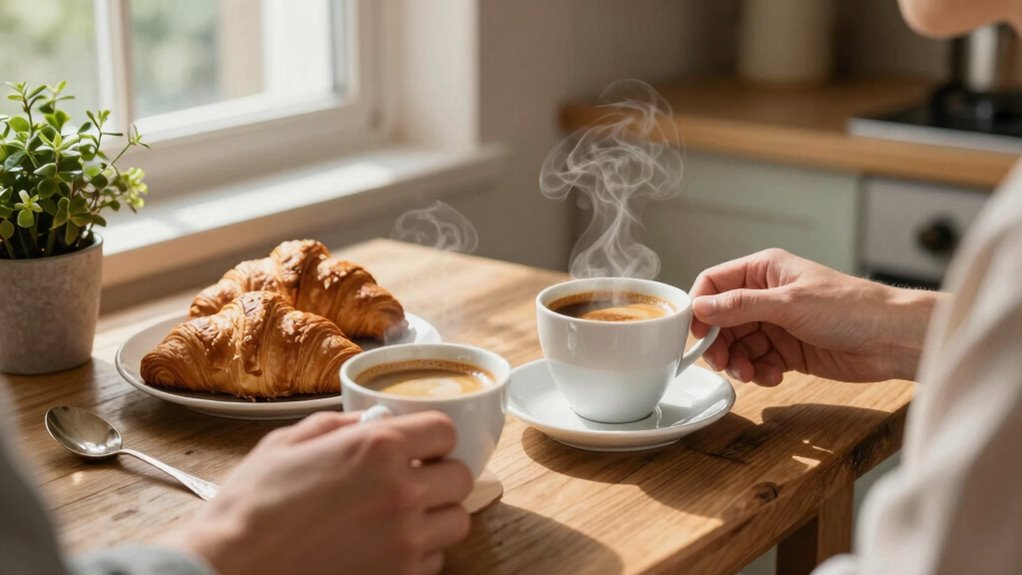 couples homemade morning coffee