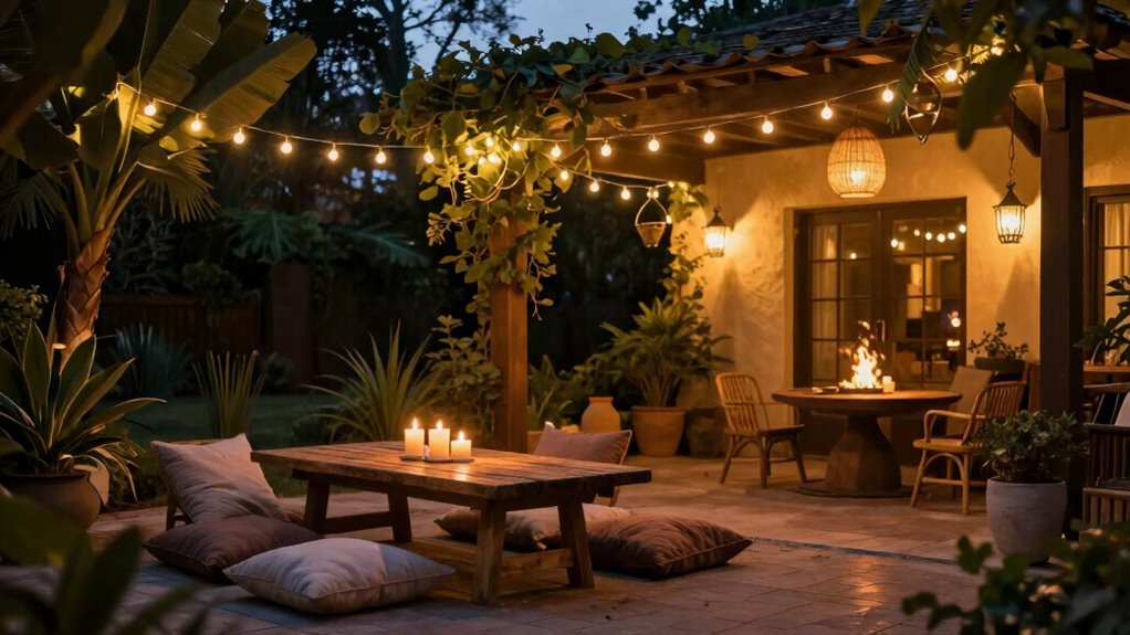 create cozy outdoor lighting