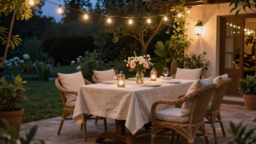 create cozy romantic patio