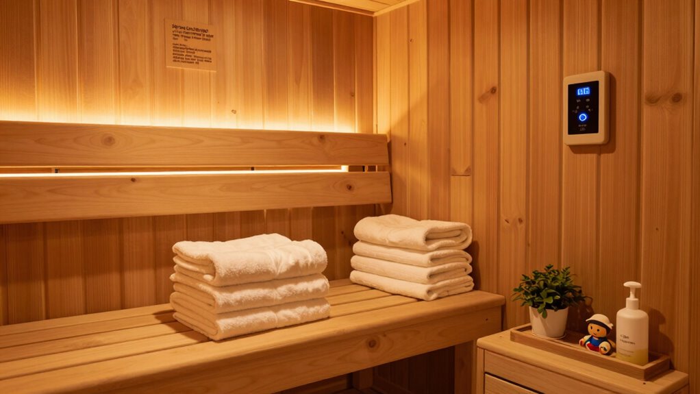 create safe sauna routine