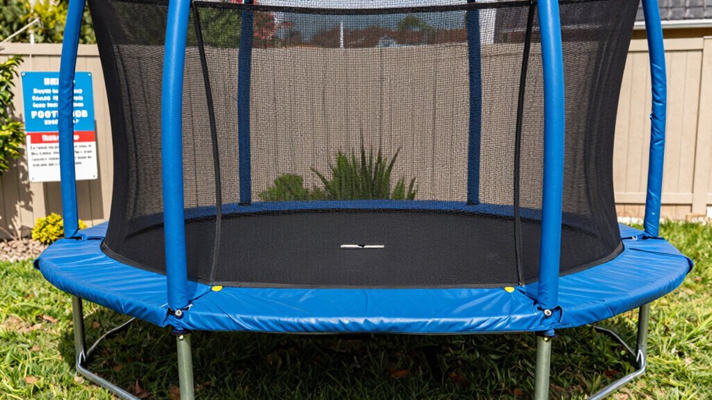 ensure safe trampoline setup