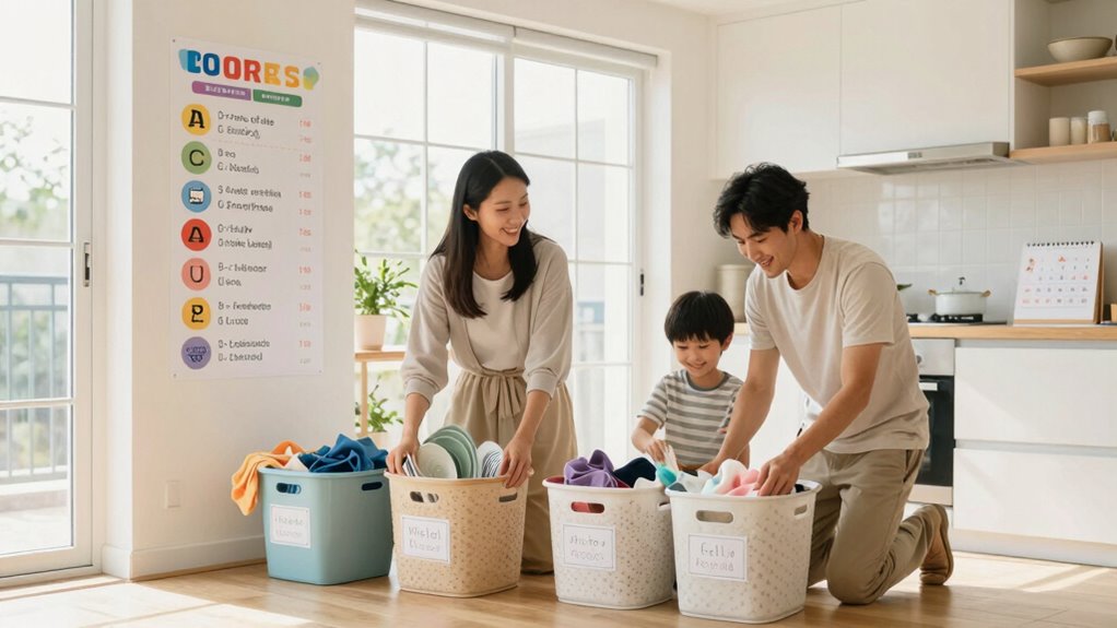 establish routine housework schedule