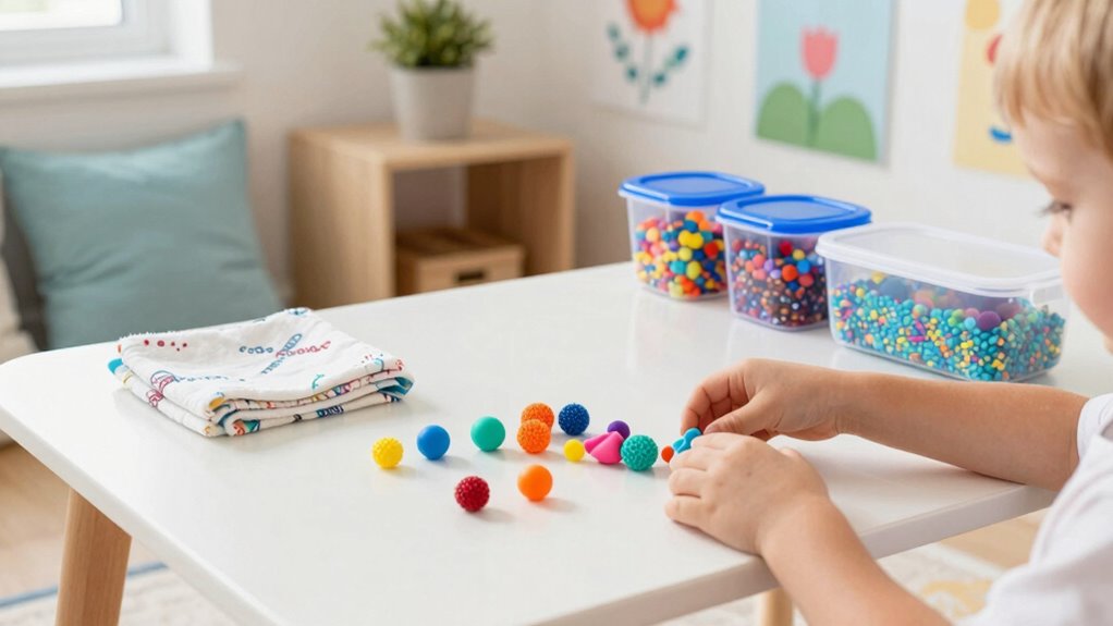 mess free sensory material selection