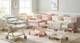 mini cribs with wheels