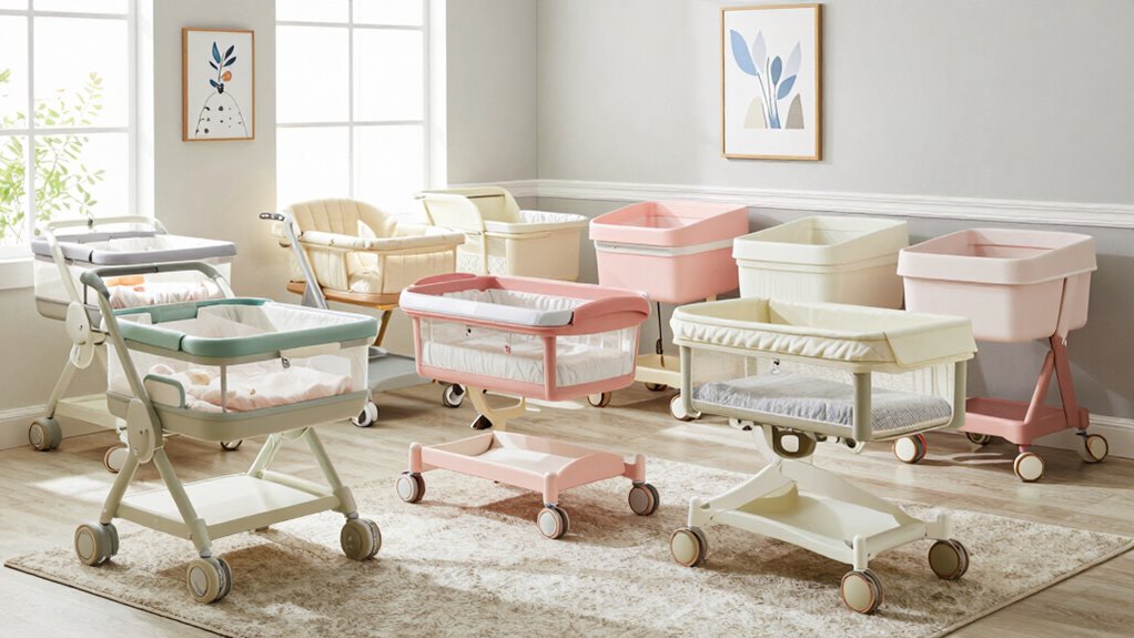 mini cribs with wheels