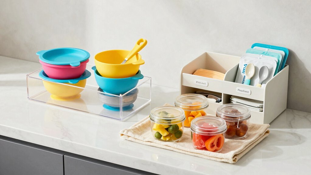 organized baby food storage