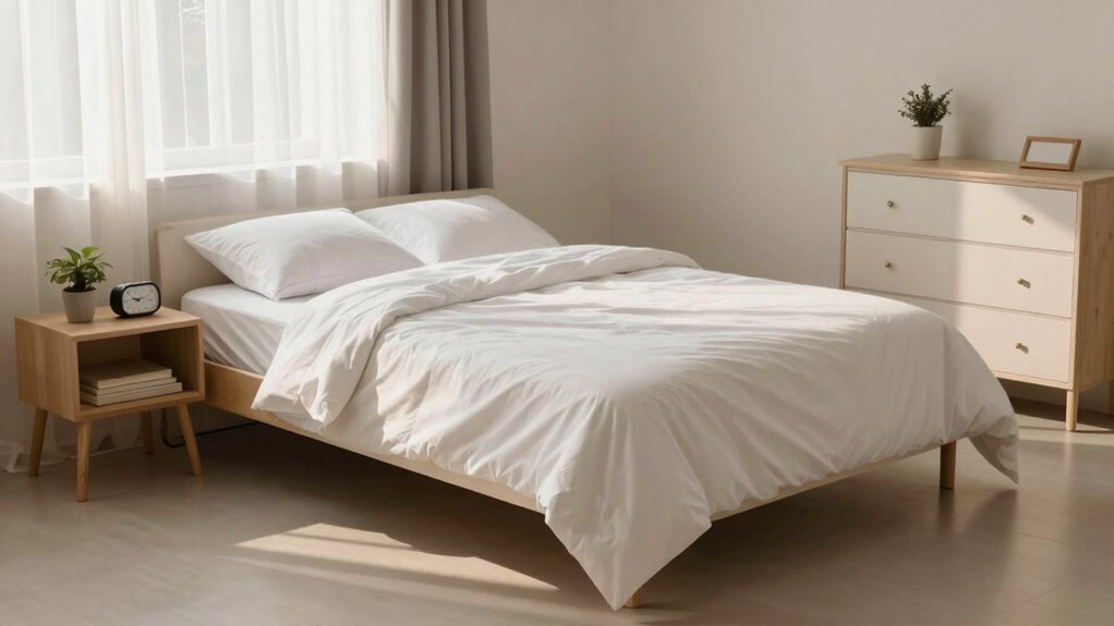 organized serene bedroom environment