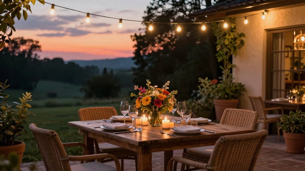 outdoor patio date night