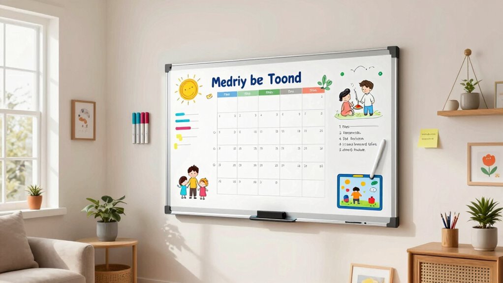 personalized family whiteboard setup
