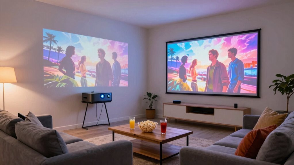 projector or big tv