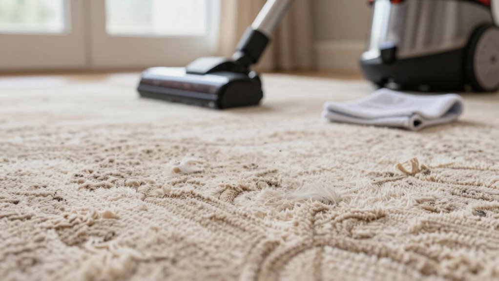 regular vacuuming maintains carpet cleanliness