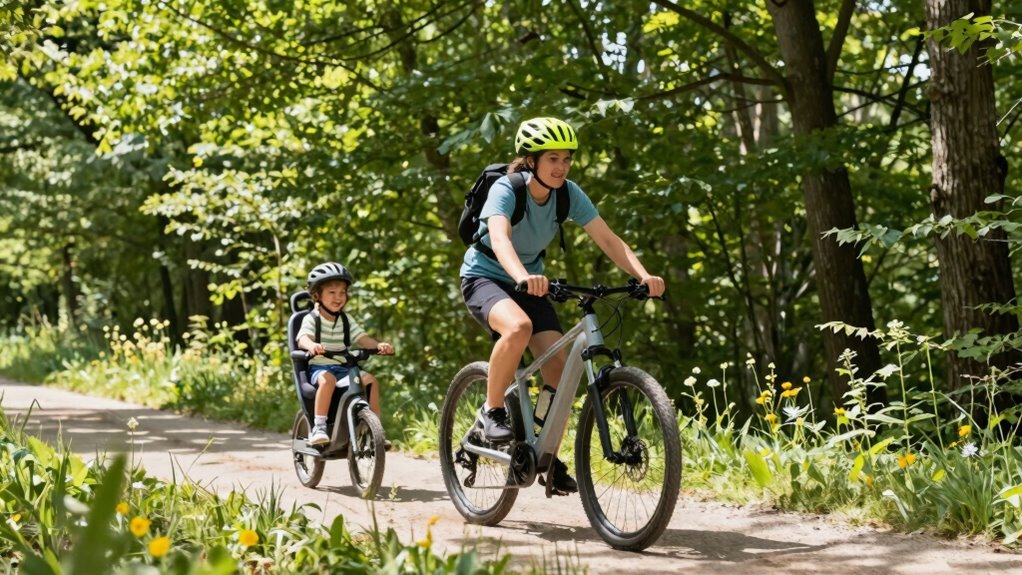 safe e bike family riding