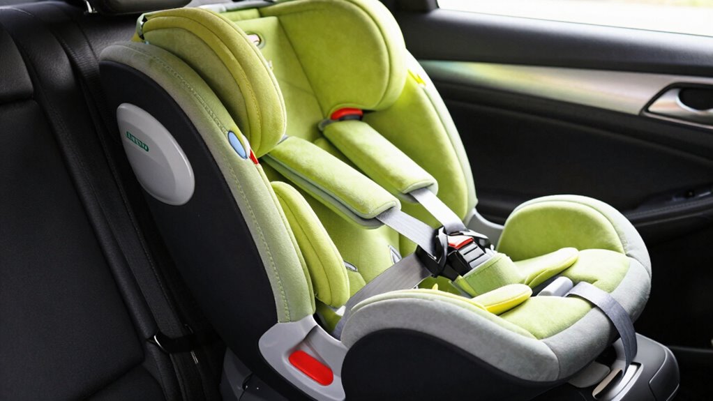 secure and level car seat