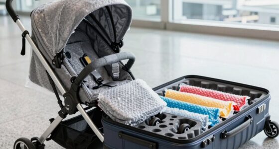 securely pack stroller for travel