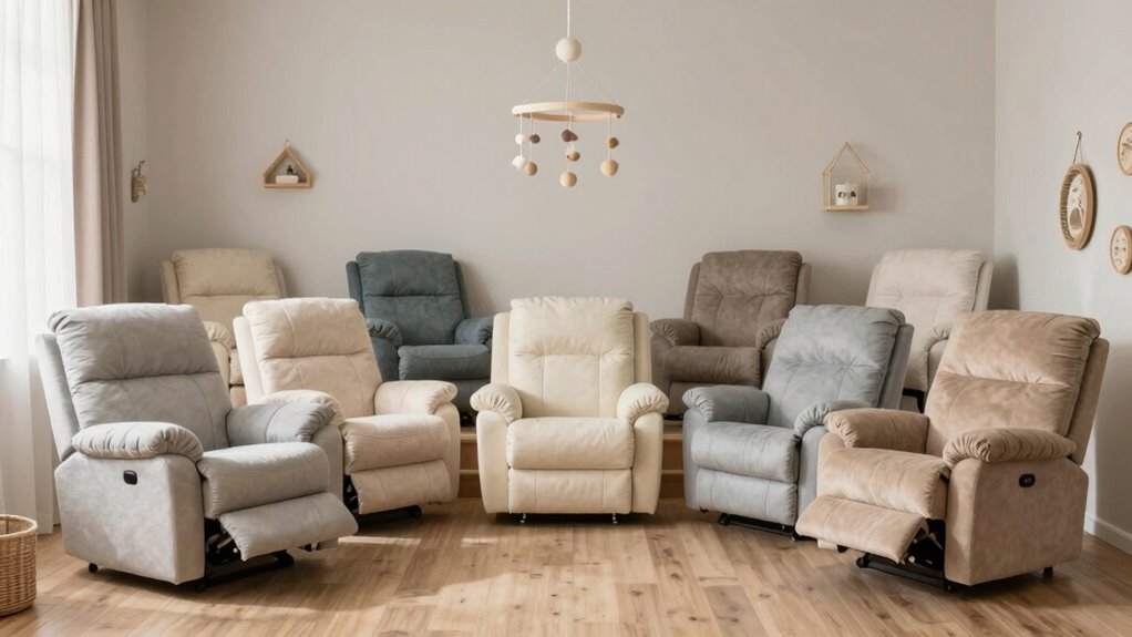 small room nursery recliners