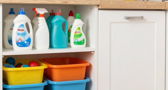 store cleaning products safely