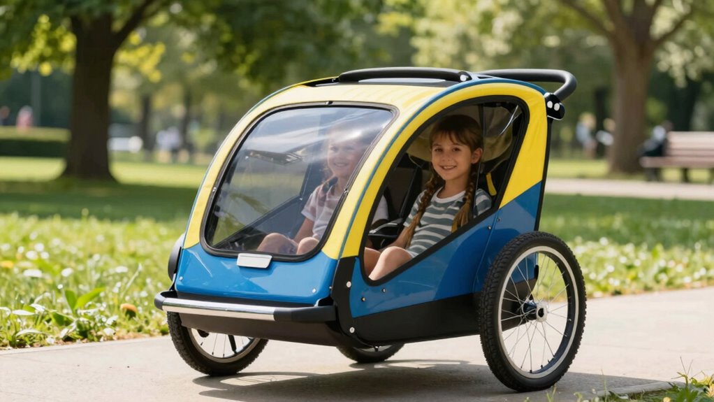 top two kid bike trailers