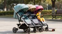 triple stroller with rider